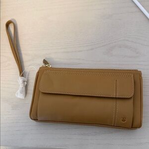 Tumi Tan Leather Wristlet
